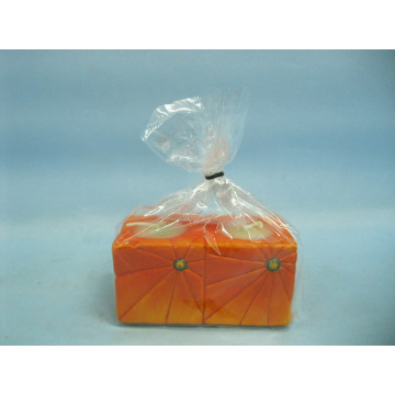 Pumpkin Candlestick Shape Ceramic Crafts (LOE2362-9z)